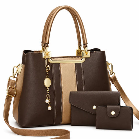 3-Piece Women's Bag Set in Printed Fabric - Nova