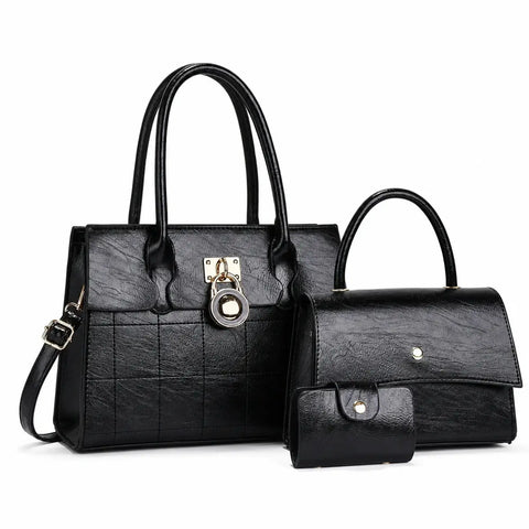 Leather Shoulder Bag Set - Niva