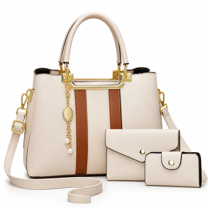 3-Piece Women's Bag Set in Printed Fabric - Nova