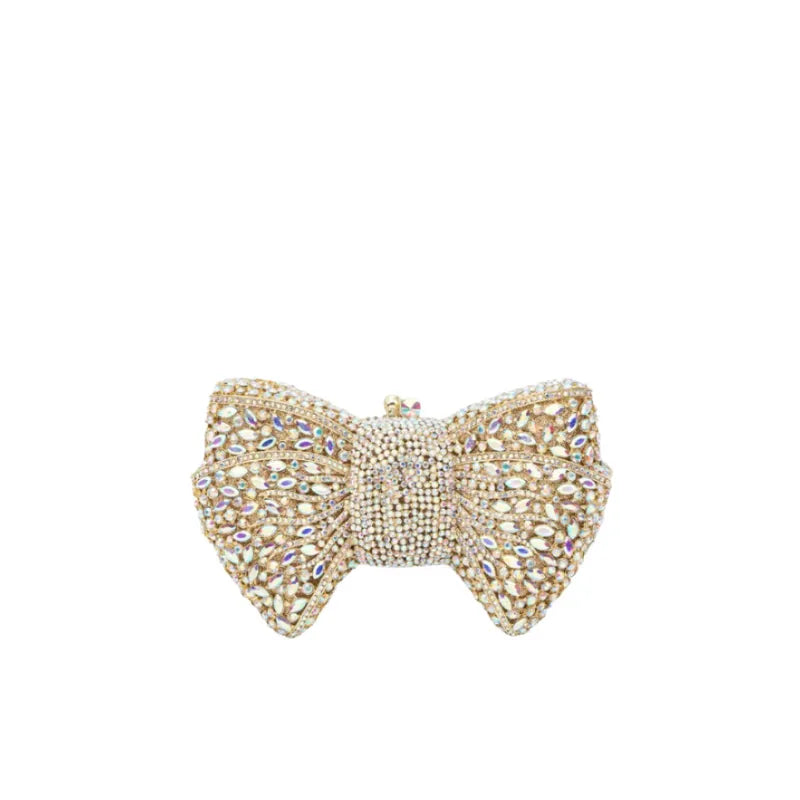 Bianca Bow Rhinestone Clutch Bag