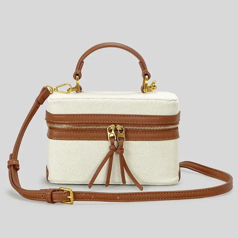 Fernanda Canvas Box Crossbody Bag, view 4