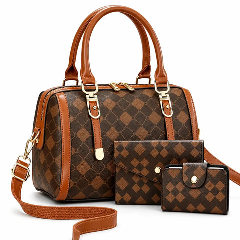 Leather Boston Bag Set - Miro