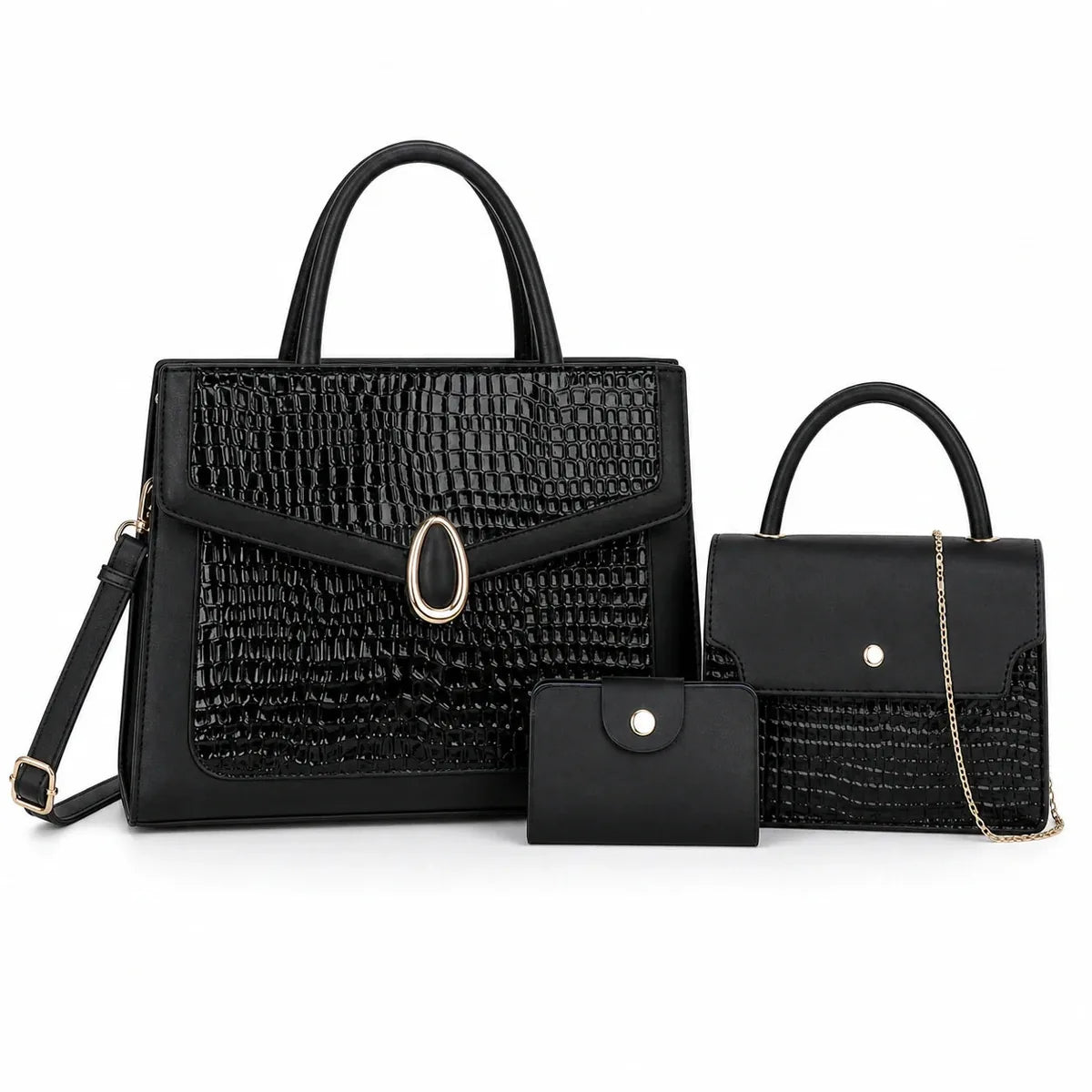 Leather Shoulder Bag Set - Vela