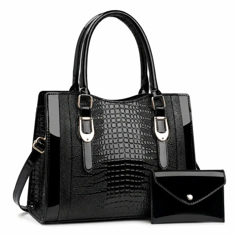 Leather Shoulder Bag Set - Vela