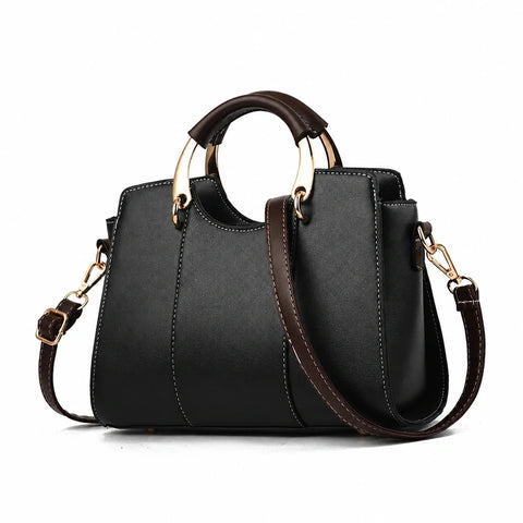 Luxurious Women's Leather Crossbody Bag - Atena
