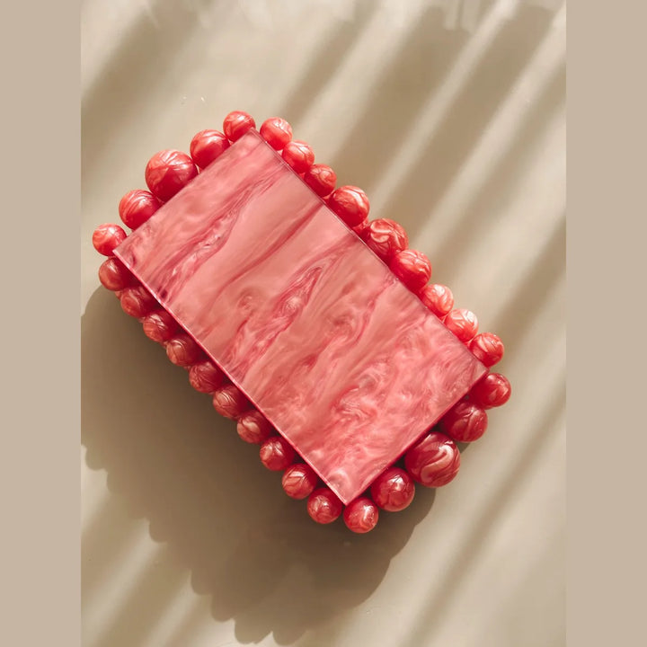 Marbled Acrylic Clutch Bag