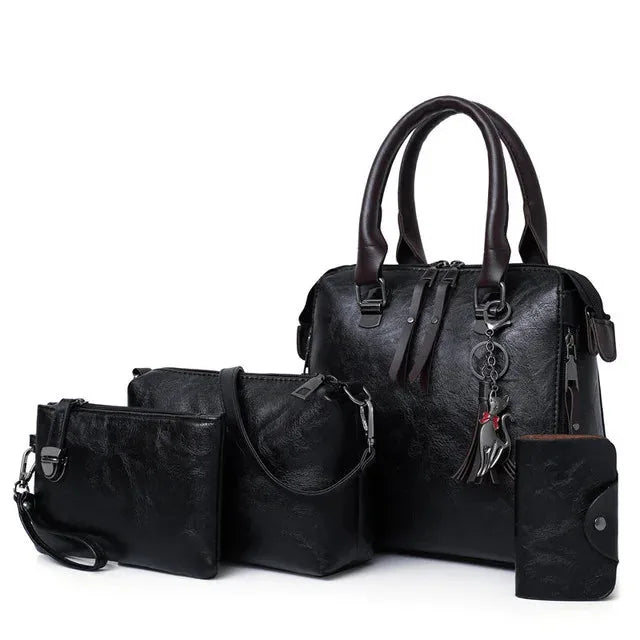 Premium Leather Kit - Bag + Wallet + Clutch + Complimentary Pouch, view 4